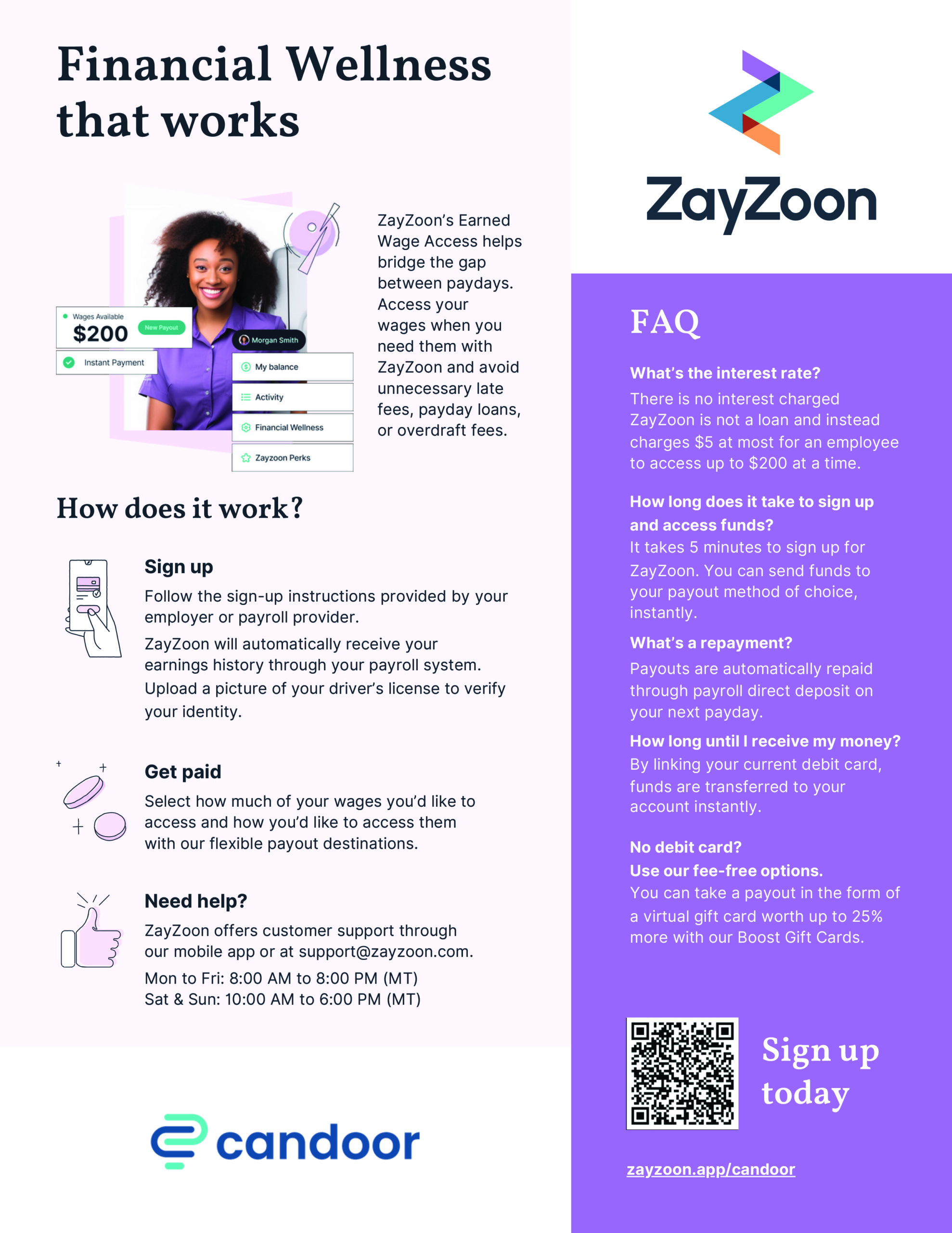 ZayZoon-One Pager-Employee FAQ-Candoor Click to Zoom In